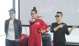 Thanh Hằng thực hiện bay trong thử thách chụp ảnh trên không